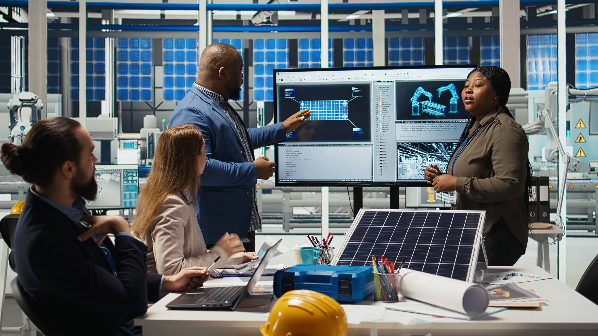 cheerful-managers-doing-handshake-celebrating-expanding-factory-production